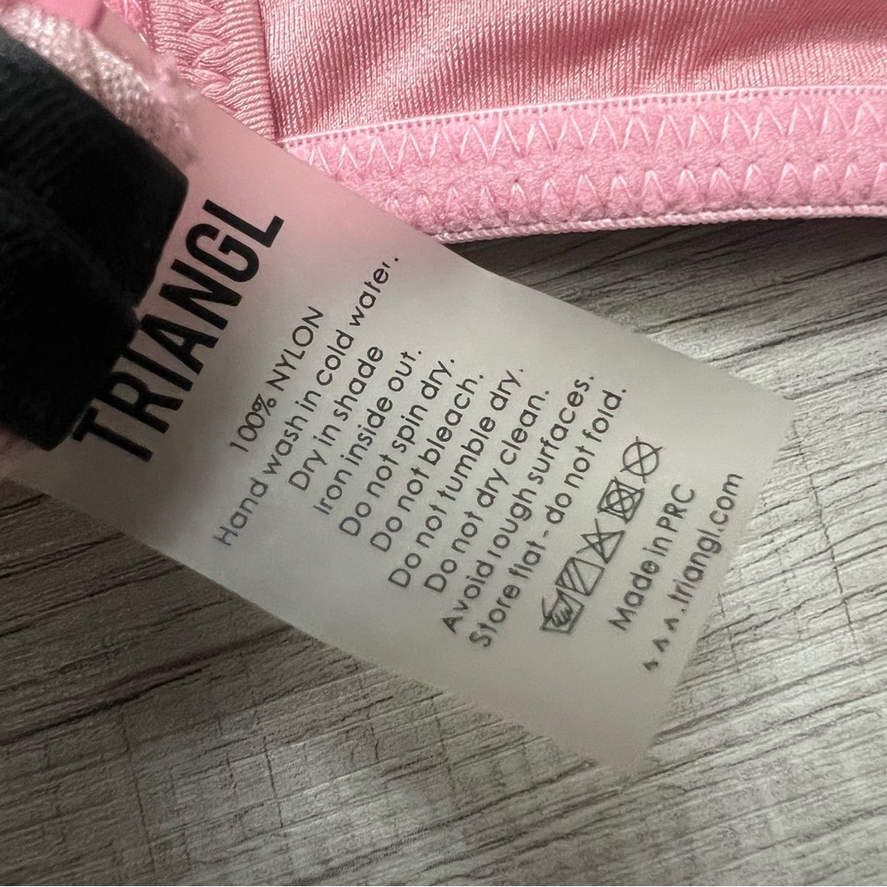 TRIANGL Bikini Maia Top Pink Textured Small - Picture 7 of 9